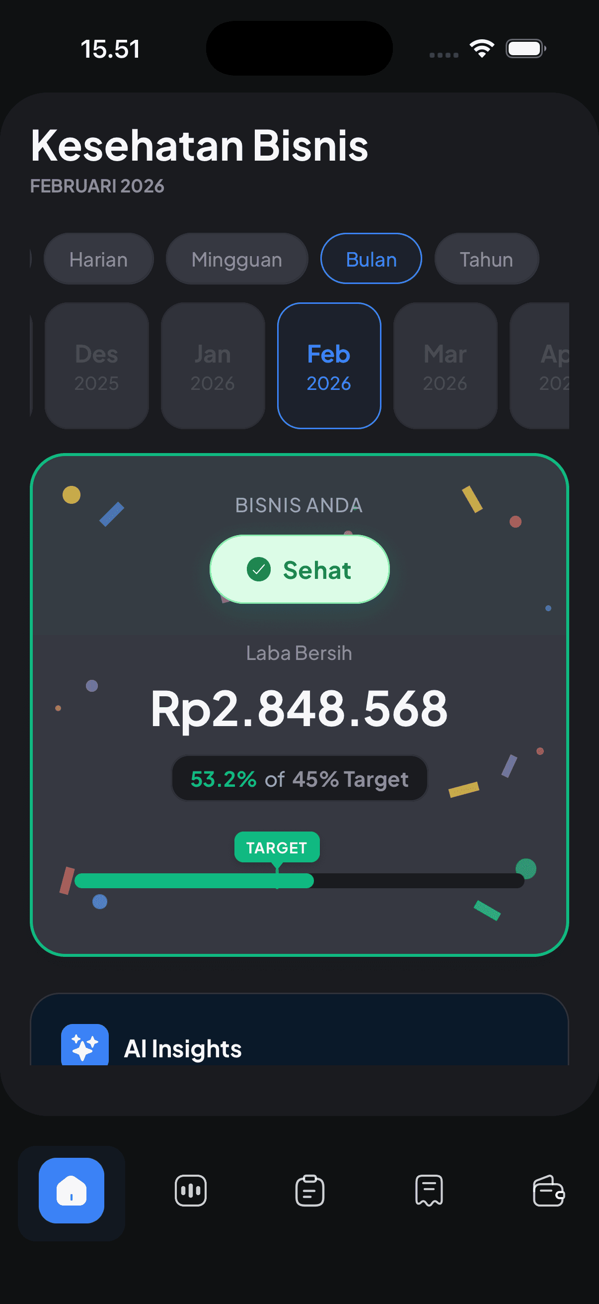 KadaiPOS Dashboard on iPhone